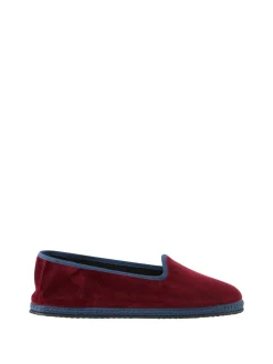 Slipper 'Modigliani' aus Samt Bordeaux Sipario Blue