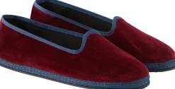 Slipper 'Modigliani' aus Samt Bordeaux Sipario Blue