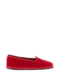 Slipper 'Modigliani' aus Samt Rosso Refosco
