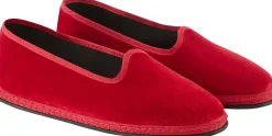Slipper 'Modigliani' aus Samt Rosso Refosco