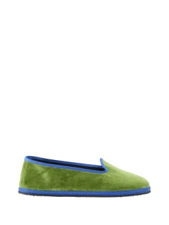Slipper 'Modigliani' aus Samt Verde Asparego Blue