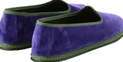 Slipper 'Modigliani' aus Samt Viola Verde Aspargo