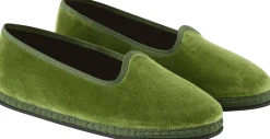 Slipper 'Modigliani' aus Samt Verde Asparago