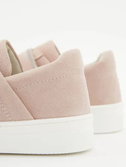 Sneaker aus Veloursleder Altrosa