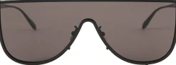 Sonnenbrille in Maskenform aus Metall Schwarz