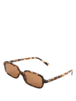 Sonnenbrille mit Logo Braun