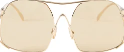 Sonnenbrille mit Logo Gold