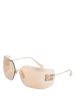 Sonnenbrille mit Logo Rosé