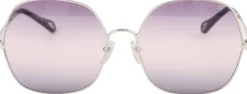 Sonnenbrille mit Logo Silber/Violett