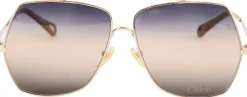 Sonnenbrille mit Verlaufsgläser Gold/Blau
