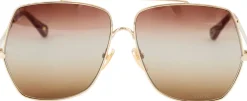 Sonnenbrille mit Verlaufsgläser Gold/Braun
