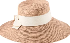 Sonnenhut 'Tilly' aus Raffia mit Schleife Beige