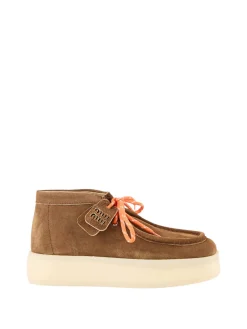 Stiefeletten aus Veloursleder Zimt