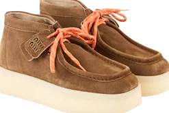 Stiefeletten aus Veloursleder Zimt