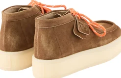 Stiefeletten aus Veloursleder Zimt