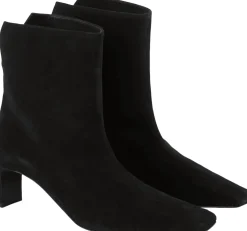 Stiefeletten 'Ona' aus Verloursleder Schwarz