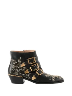 Stiefeletten 'Susan' mit Nieten Schwarz