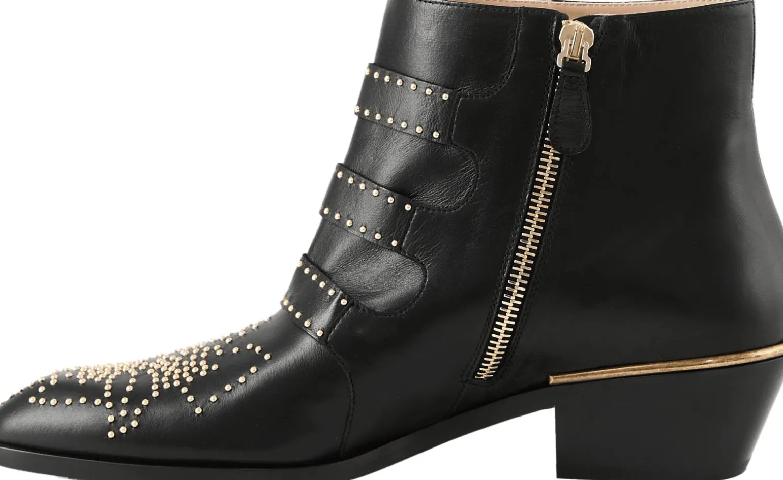 Stiefeletten 'Susan' mit Nieten Schwarz