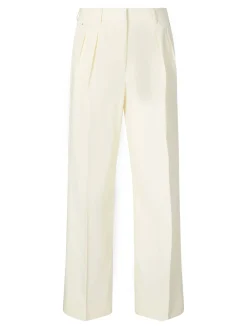 Stoffhose aus Baumwollgabardine Beige