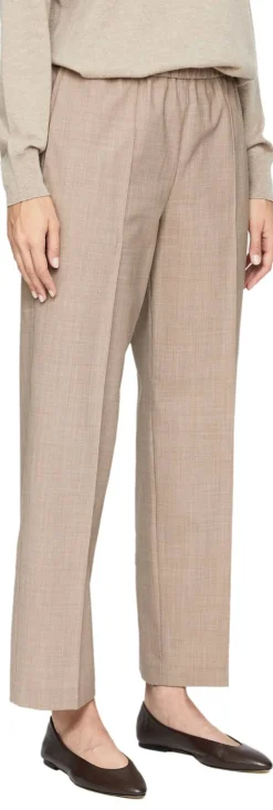 Stoffhose aus Wolle Beige