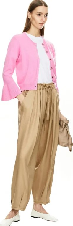 Stoffhose 'Barrel Easy' aus Leinen Beige