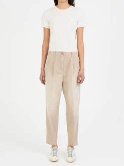 Stoffhose Beige