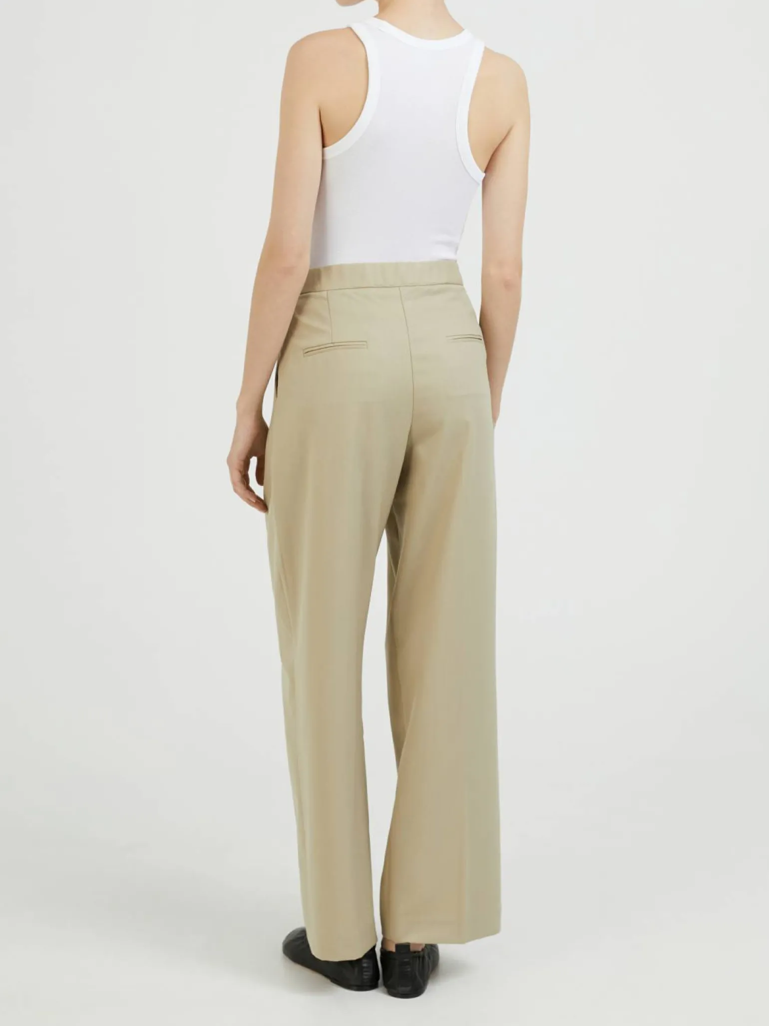 Stoffhose 'Belt Pleat' Hellgrün