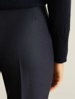 Stoffhose 'Brother' mit Bügelfalten Marineblau