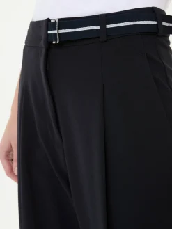 Stoffhose 'Elaine Pleat' mit Gürtel Marineblau