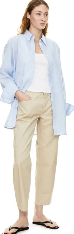 Stoffhose 'Elin Poplin' Beige