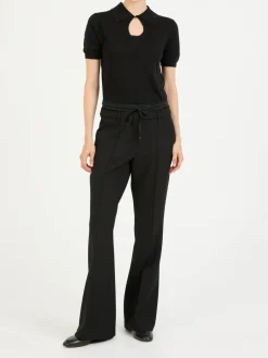 Stoffhose 'Fawn Double Waist' Schwarz