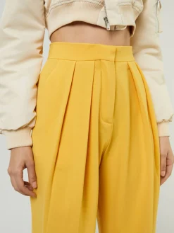 Stoffhose Gelb