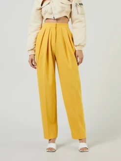 Stoffhose Gelb