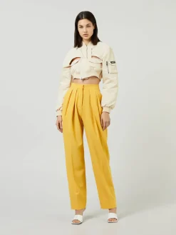Stoffhose Gelb