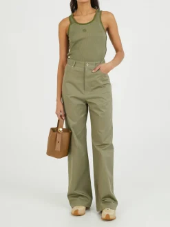 Stoffhose Khaki