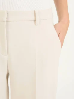 Stoffhose 'Krystal' mit Bundfalten Crème