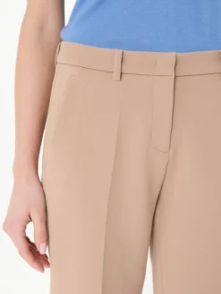 Stoffhose 'Krystal' mit Bundfalten Beige