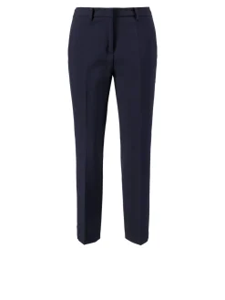 Stoffhose 'Krystal' mit Bundfalten Marineblau