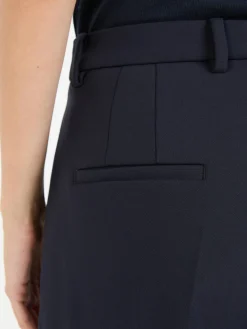 Stoffhose 'Krystal' mit Bundfalten Marineblau