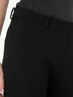 Stoffhose 'Krystal' mit Bundfalten Schwarz