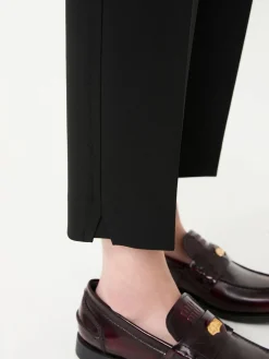 Stoffhose 'Krystal' mit Bundfalten Schwarz