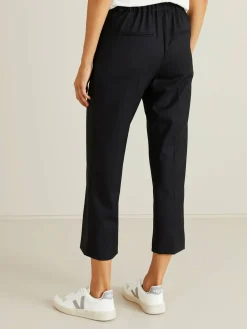 Stoffhose 'Lady Pull On' Marineblau