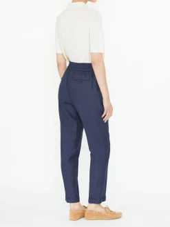Stoffhose Marineblau