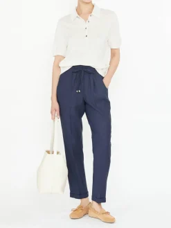 Stoffhose Marineblau
