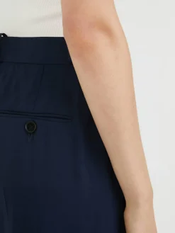 Stoffhose Marineblau