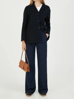Stoffhose Marineblau