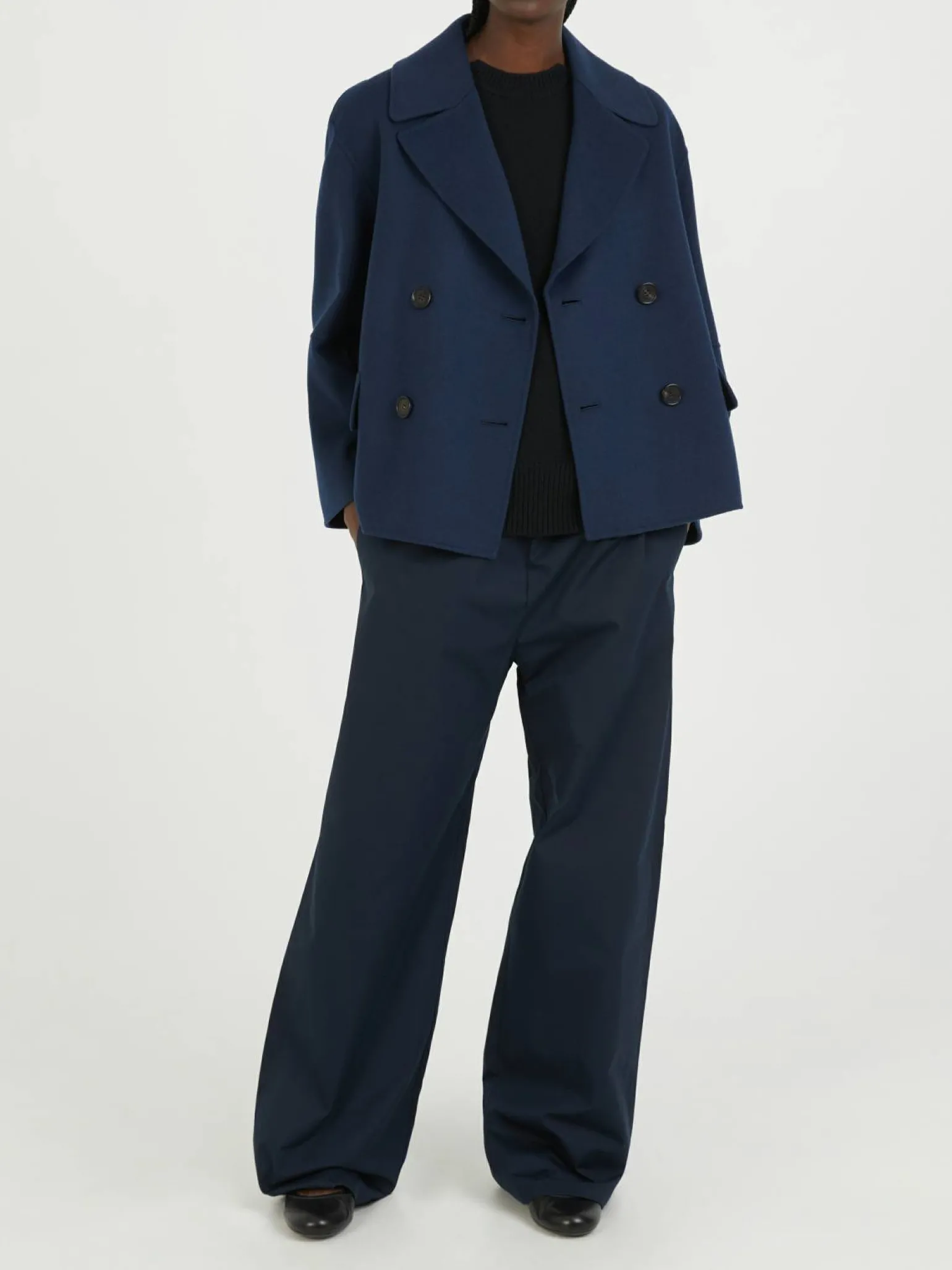 Stoffhose Marineblau