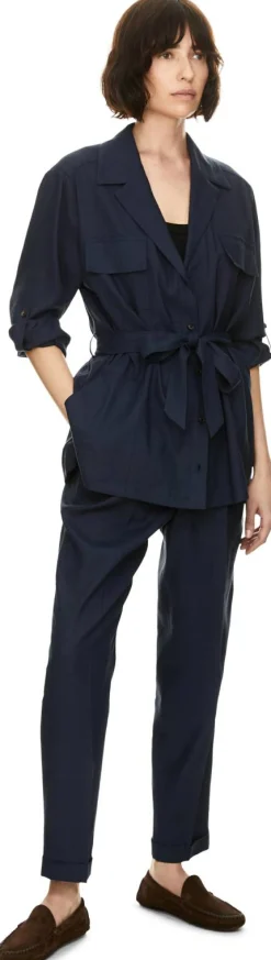 Stoffhose Marineblau