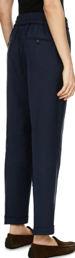Stoffhose Marineblau