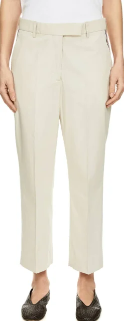 Stoffhose mit Bügelfalten Beige
